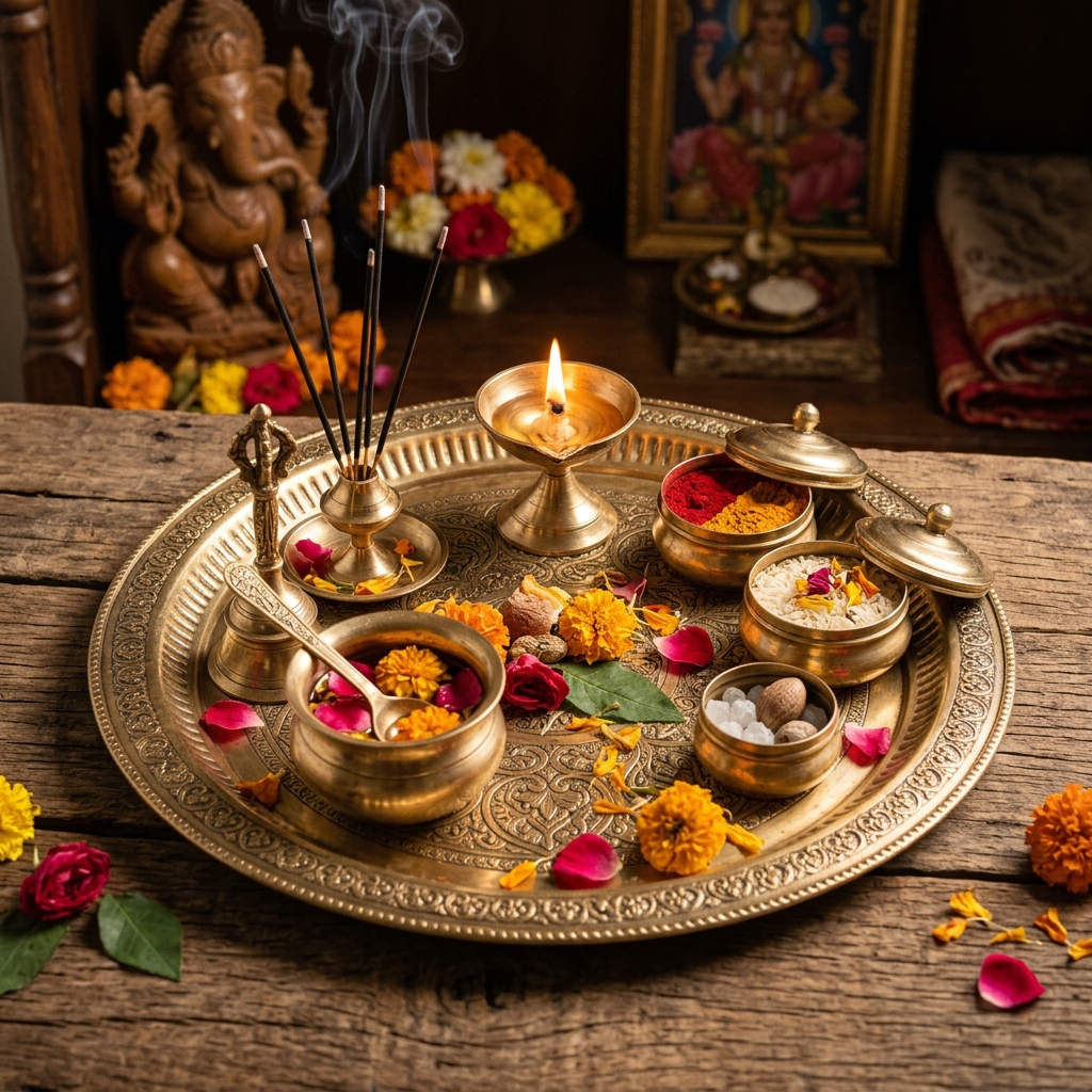 Pooja Thali Set (Brass)