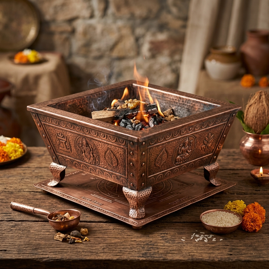 Havan Kund (Copper/Steel)